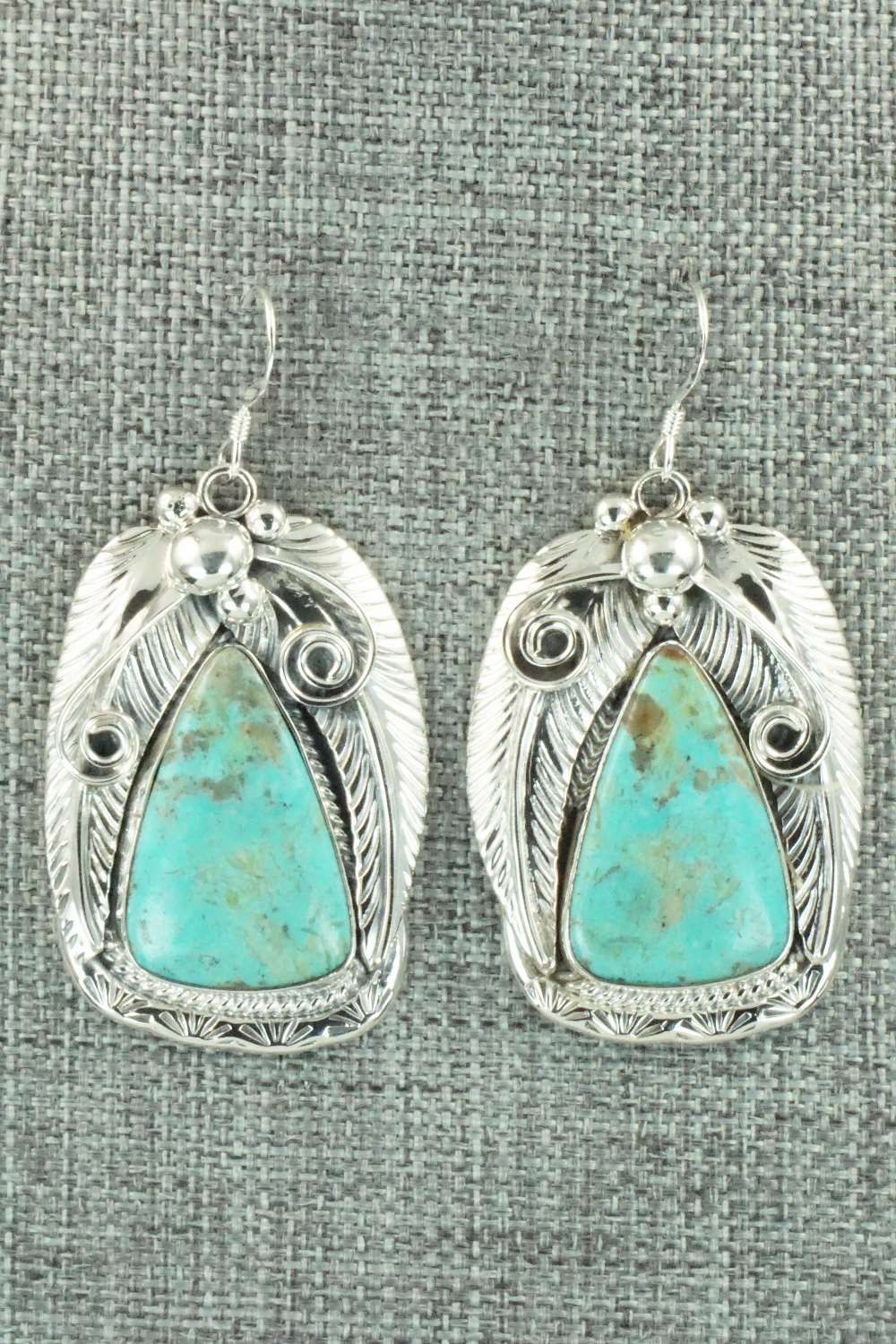Turquoise & Sterling Silver Earrings - Davey Morgan