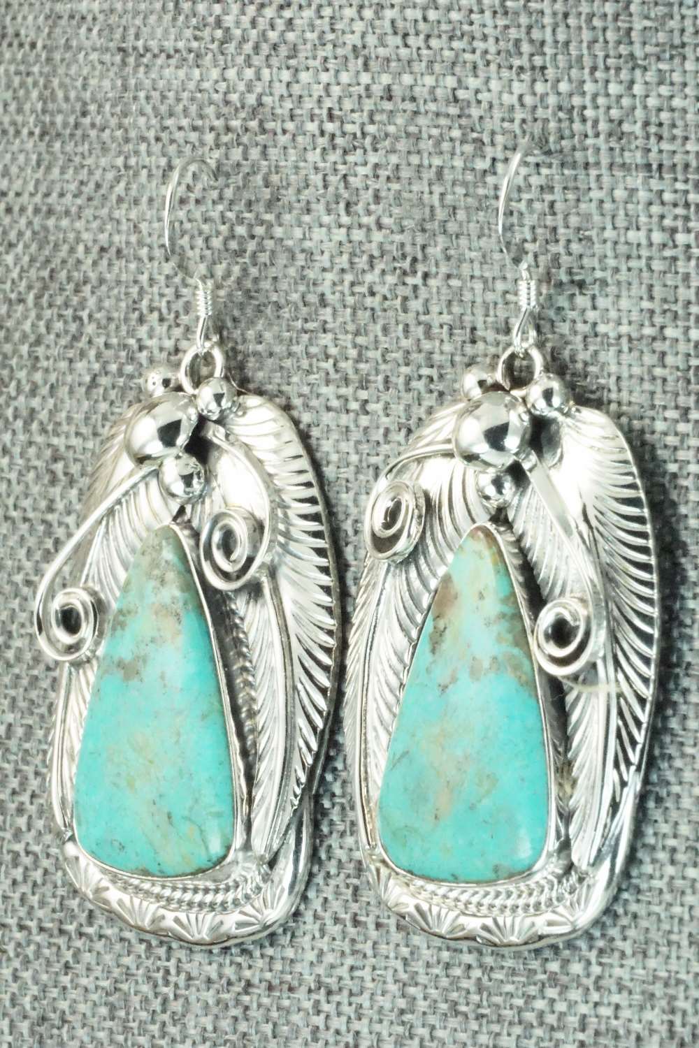 Turquoise & Sterling Silver Earrings - Davey Morgan
