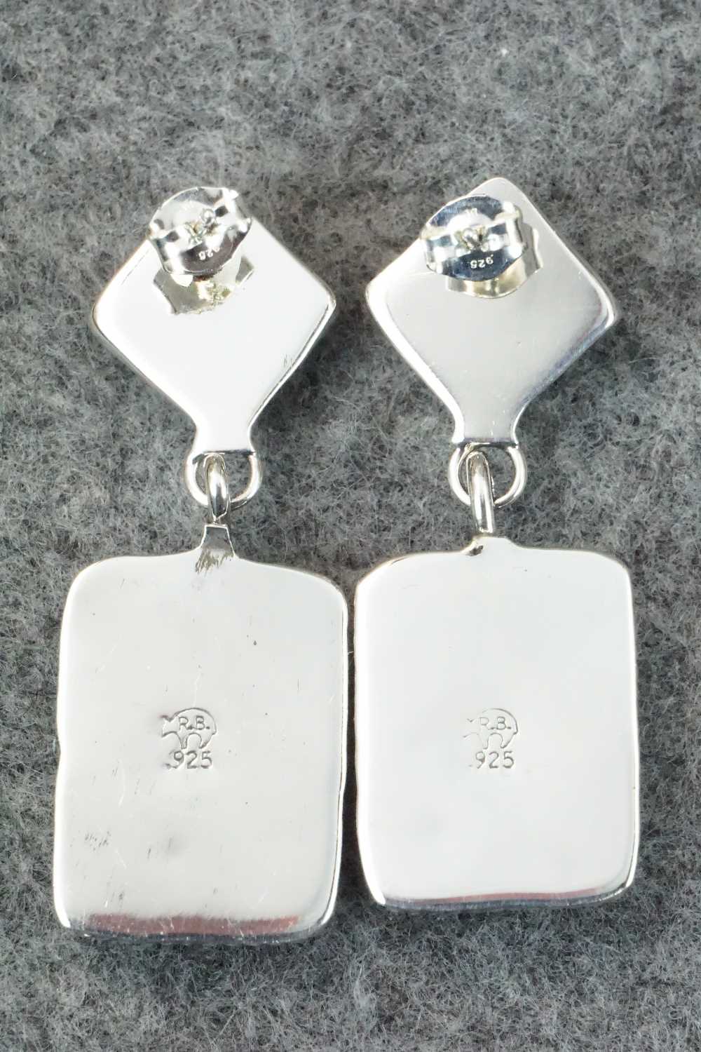 Onyx & Sterling Silver Earrings - Samuel Yellowhair