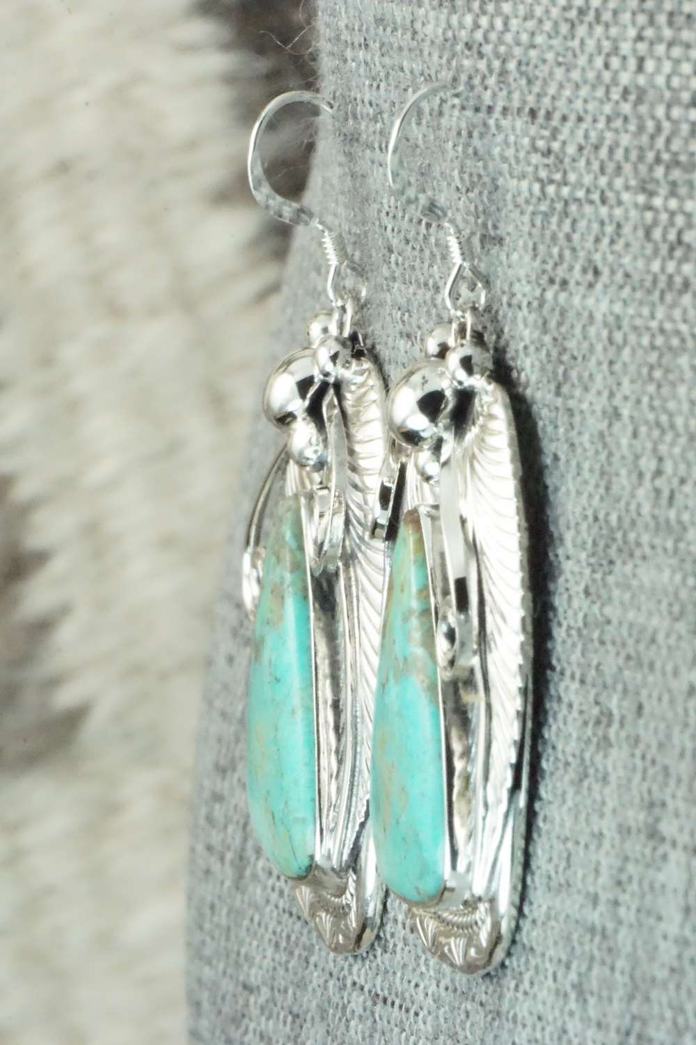 Turquoise & Sterling Silver Earrings - Davey Morgan