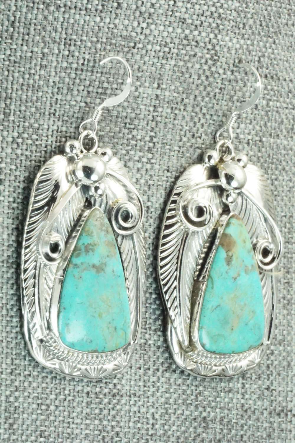 Turquoise & Sterling Silver Earrings - Davey Morgan