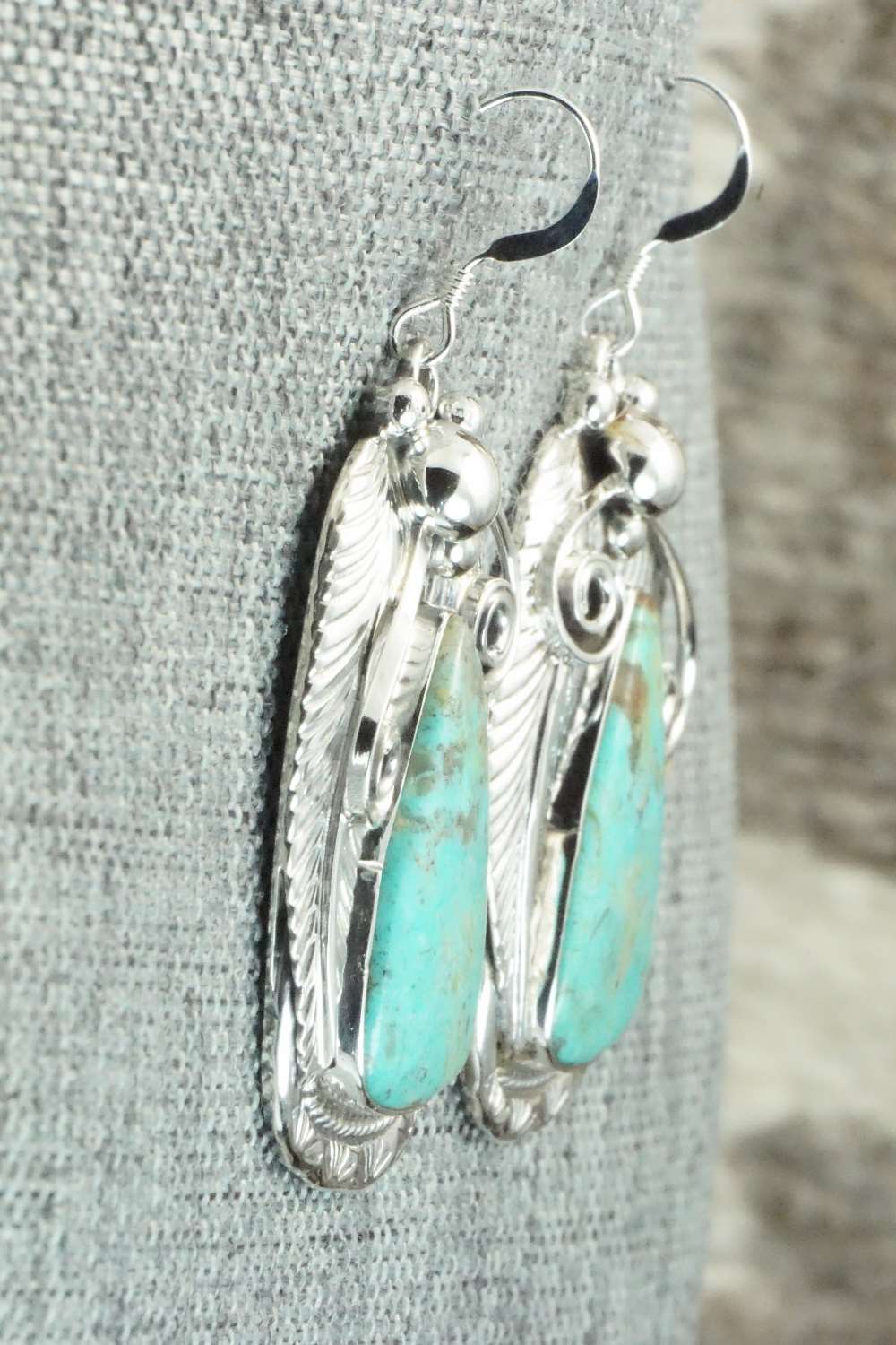 Turquoise & Sterling Silver Earrings - Davey Morgan