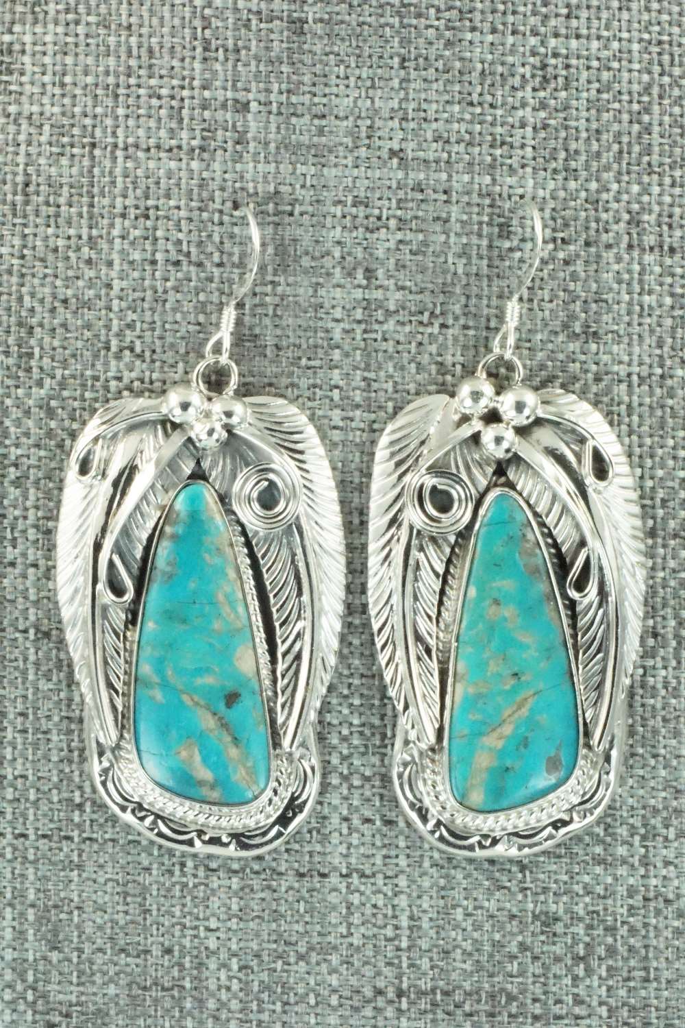 Turquoise & Sterling Silver Earrings - Davey Morgan
