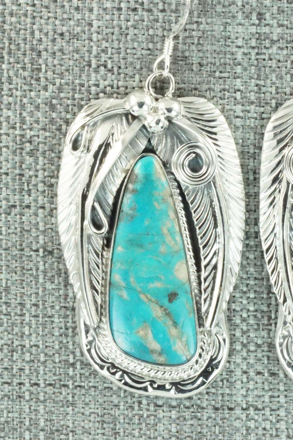 Turquoise & Sterling Silver Earrings - Davey Morgan