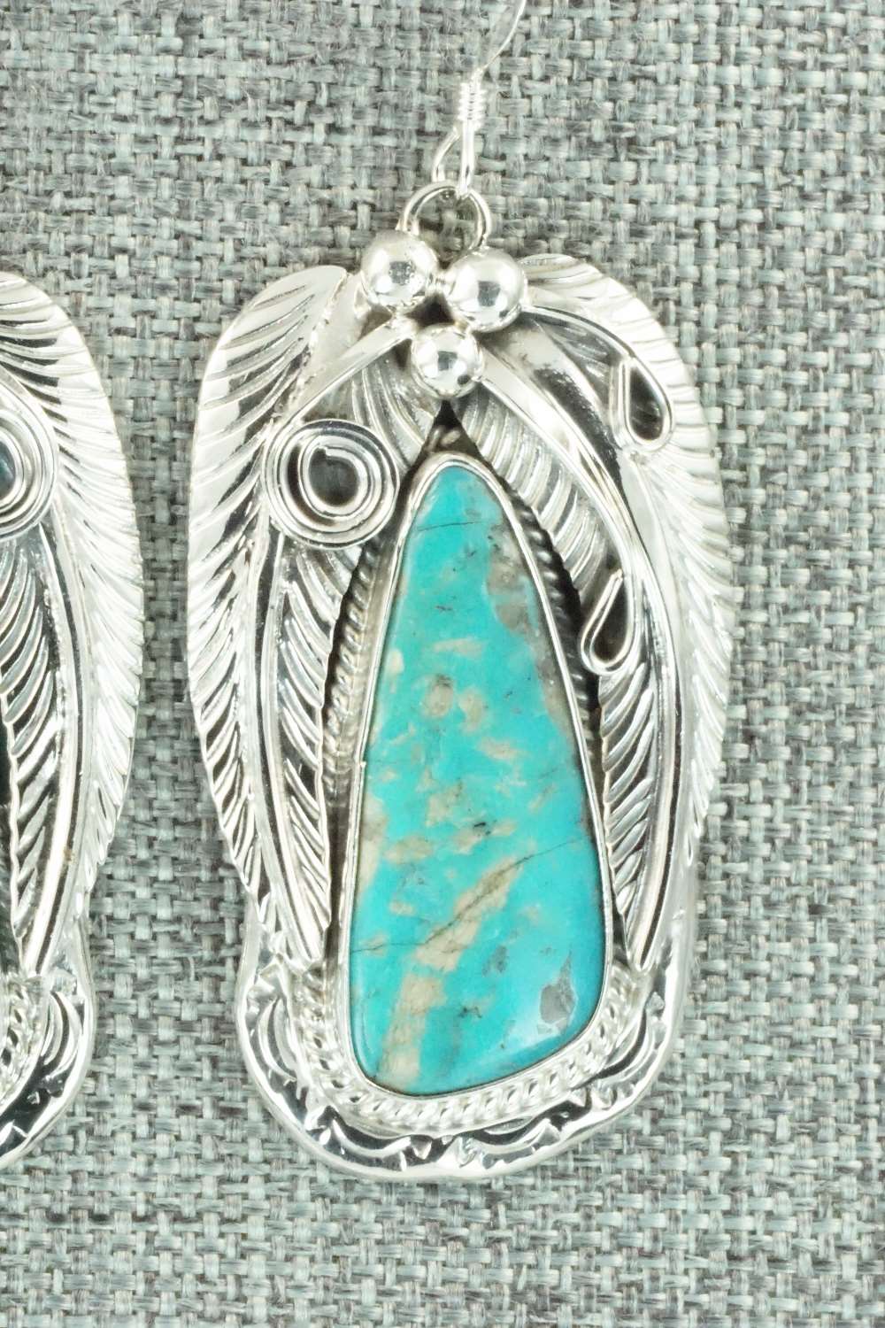 Turquoise & Sterling Silver Earrings - Davey Morgan