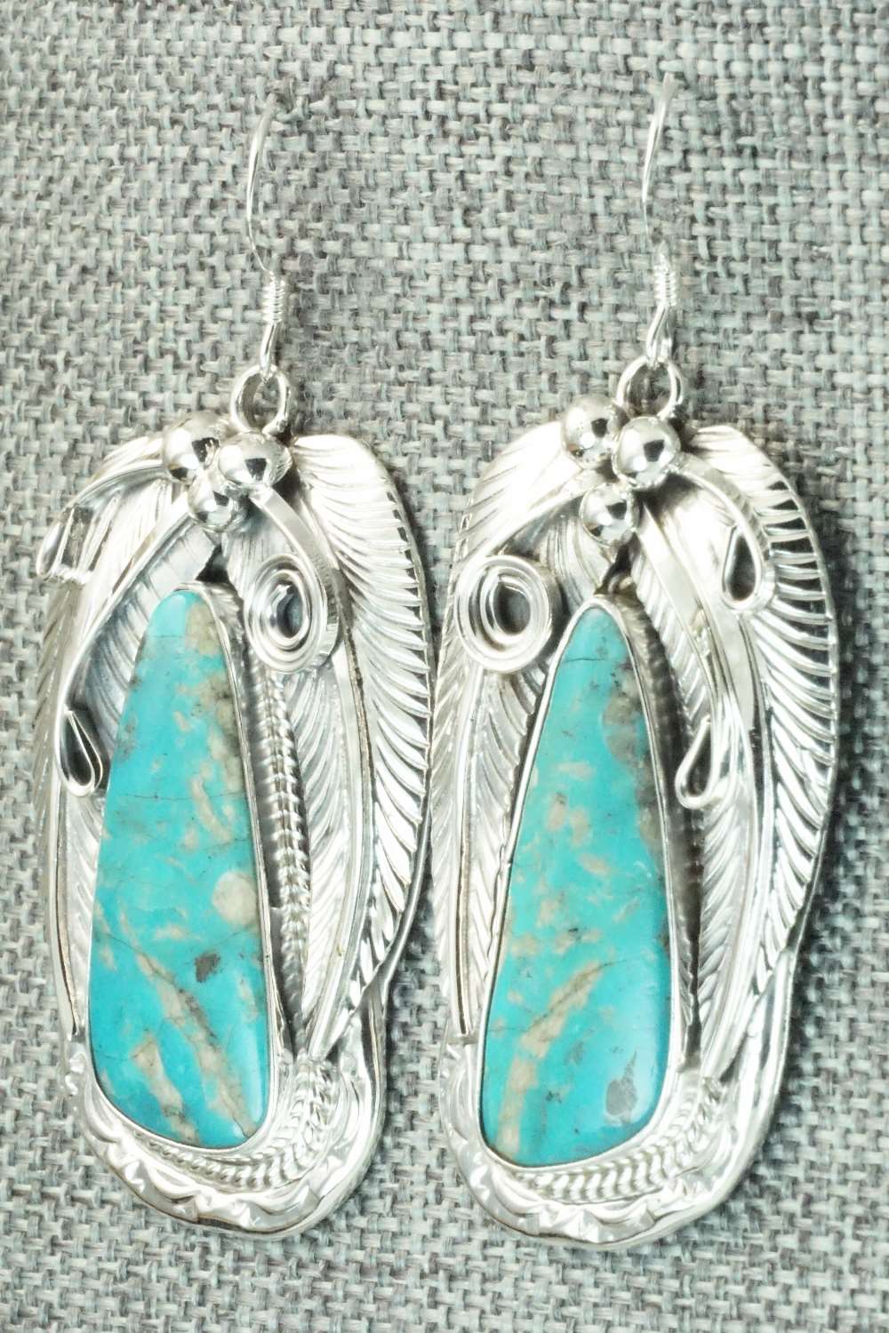 Turquoise & Sterling Silver Earrings - Davey Morgan