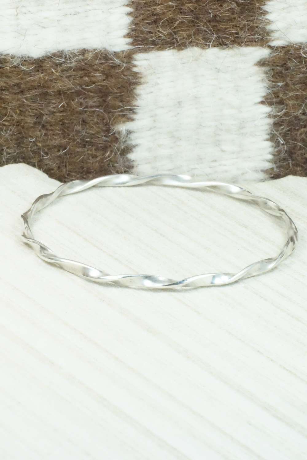 Sterling Silver Bangle Bracelet - Elaine Tahe