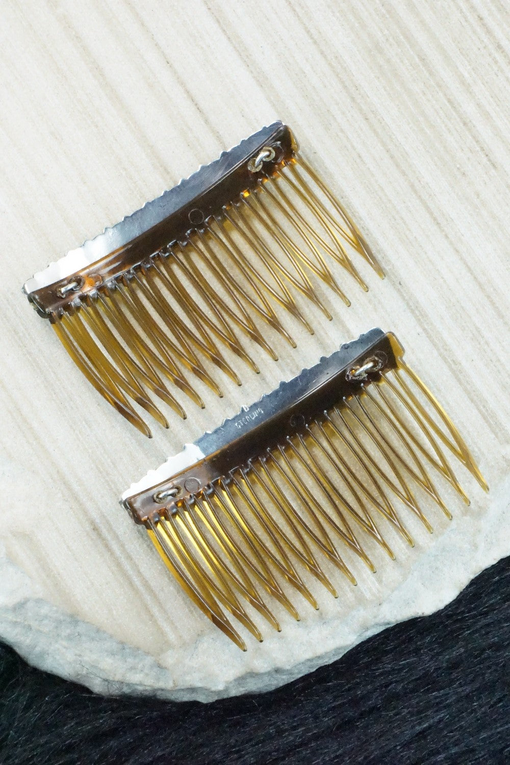 Turquoise & Sterling Silver Hair Combs - Zeita Begay
