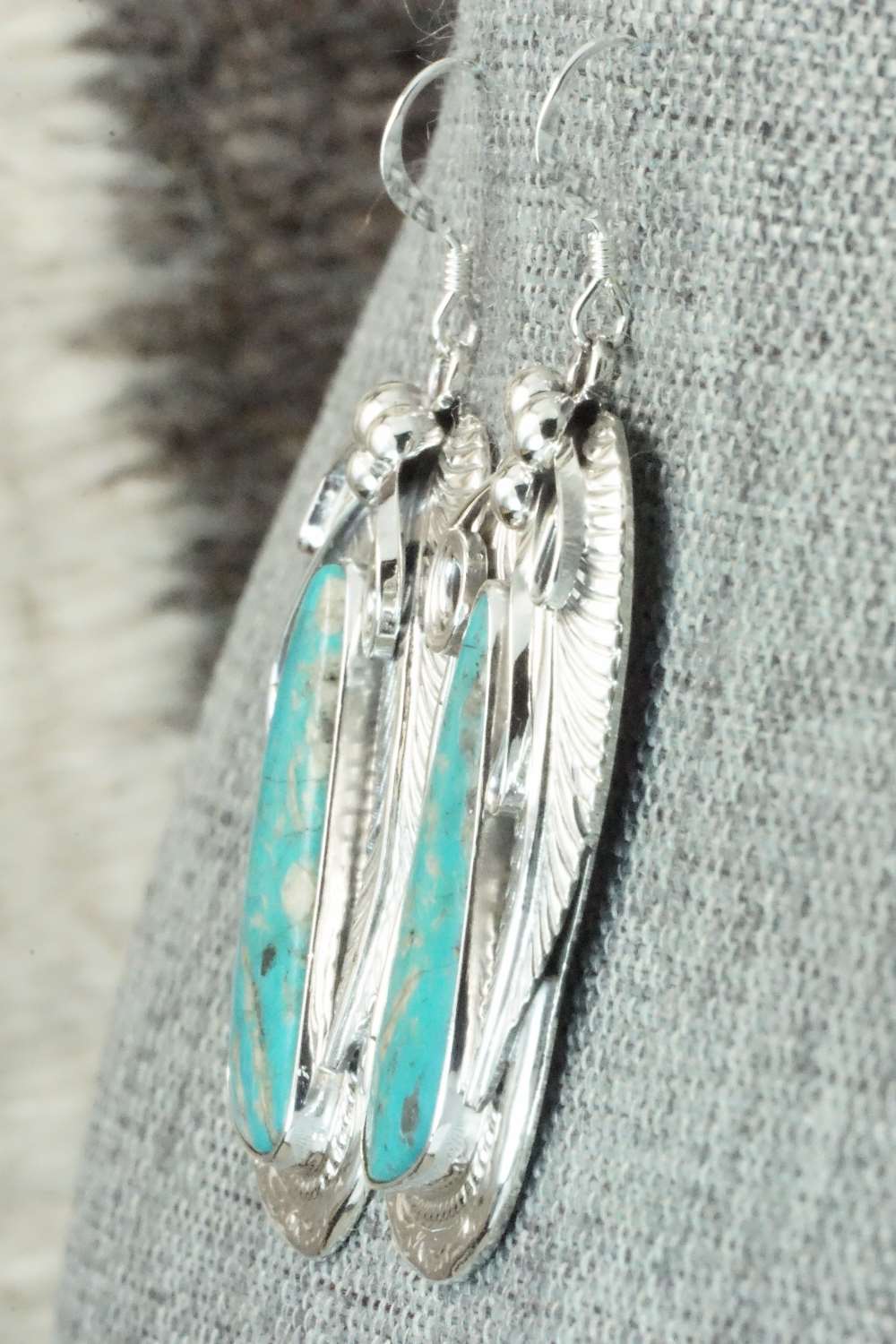 Turquoise & Sterling Silver Earrings - Davey Morgan