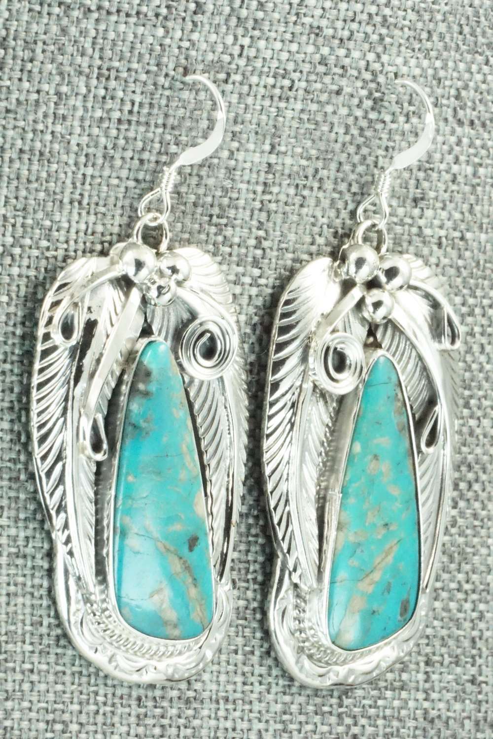 Turquoise & Sterling Silver Earrings - Davey Morgan