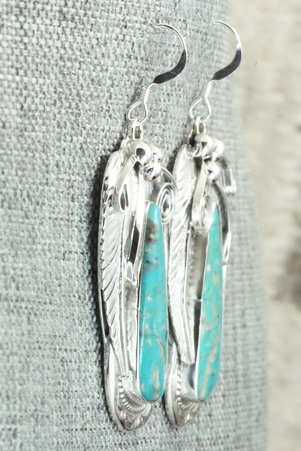 Turquoise & Sterling Silver Earrings - Davey Morgan