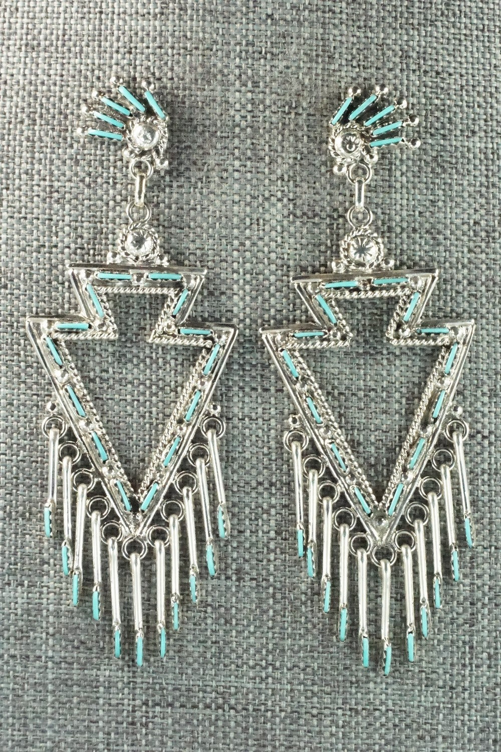 Turquoise & Sterling Silver Earrings - Kevin Leekity