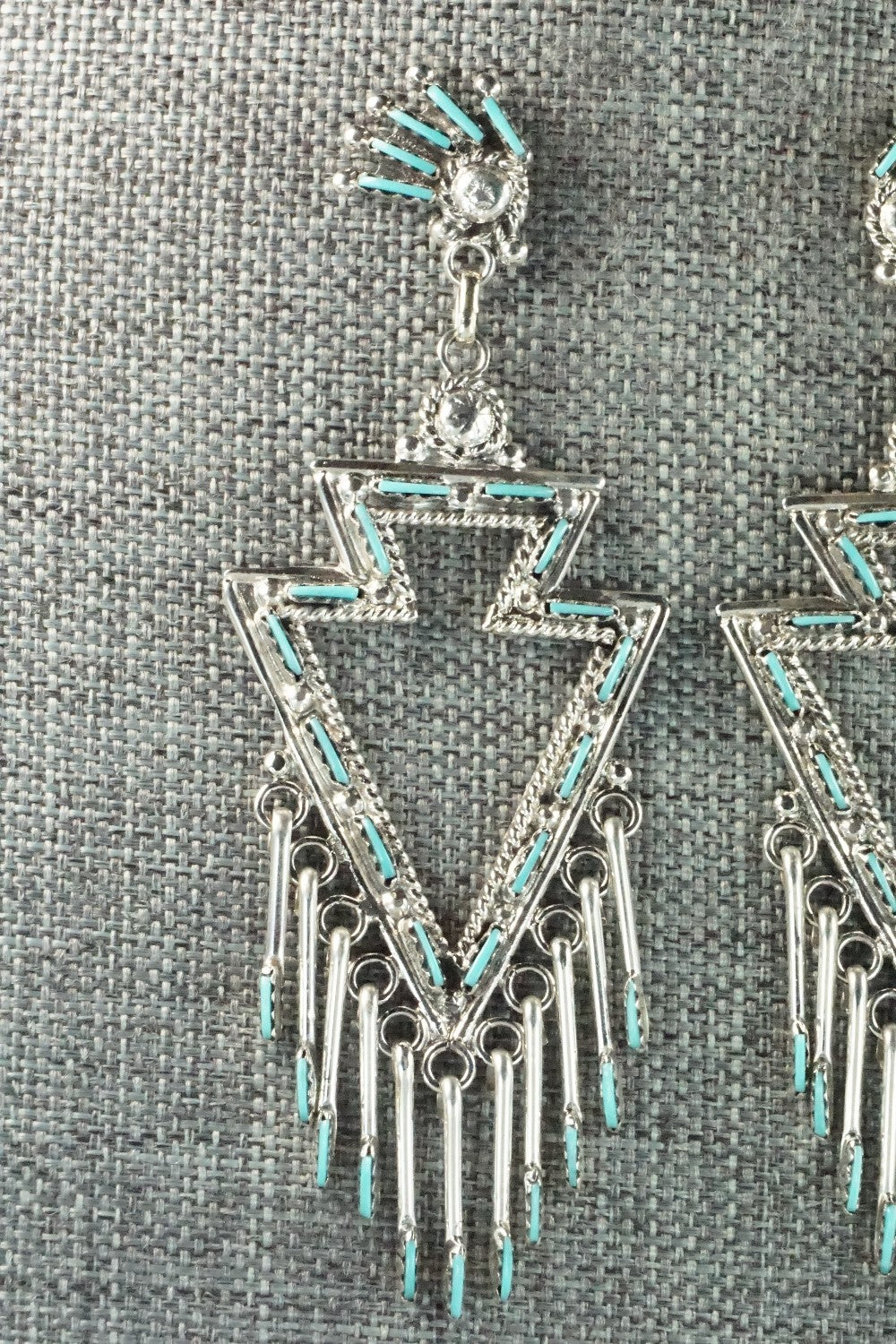 Turquoise & Sterling Silver Earrings - Kevin Leekity