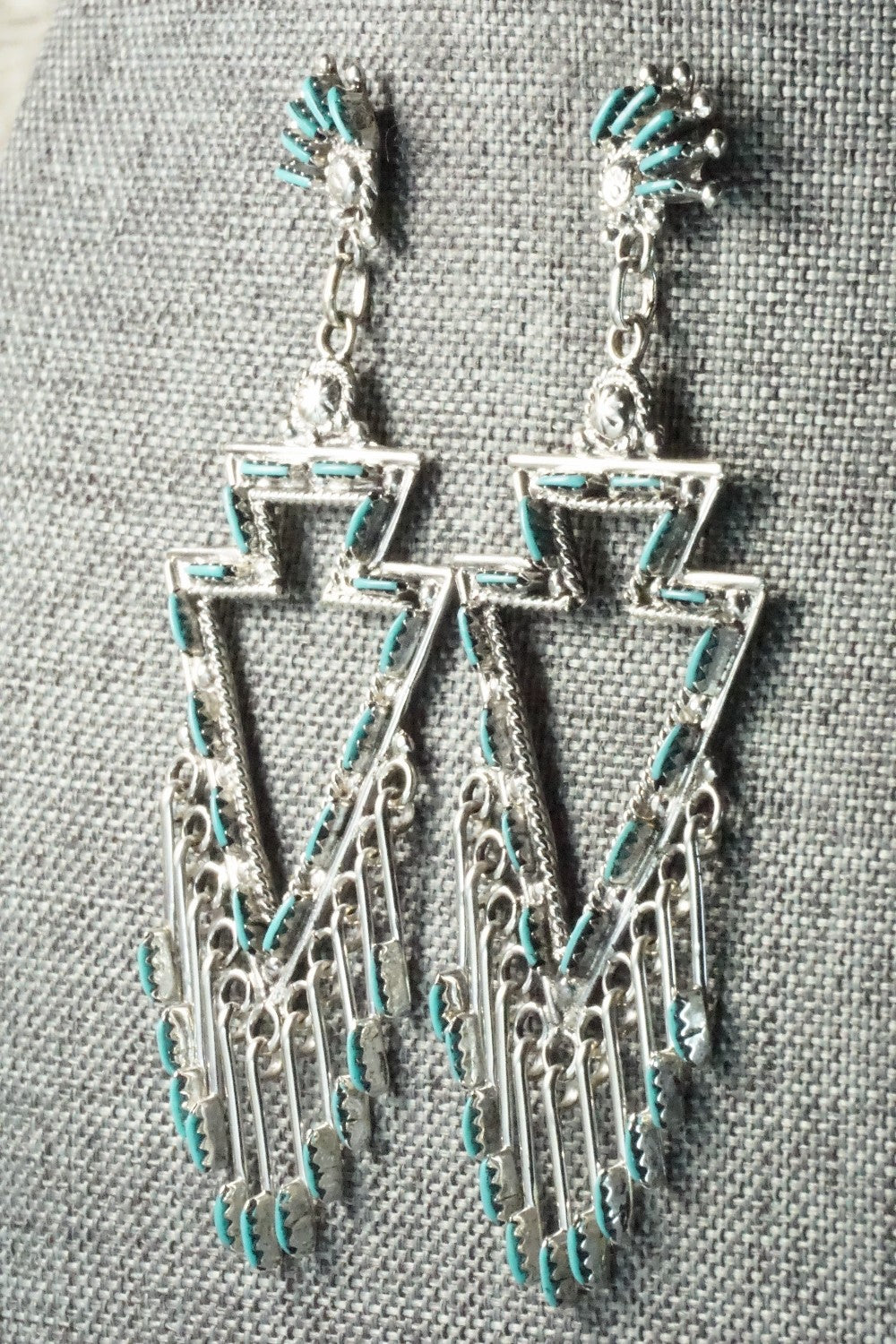 Turquoise & Sterling Silver Earrings - Kevin Leekity