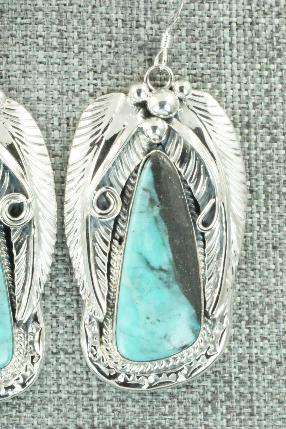 Turquoise & Sterling Silver Earrings - Davey Morgan