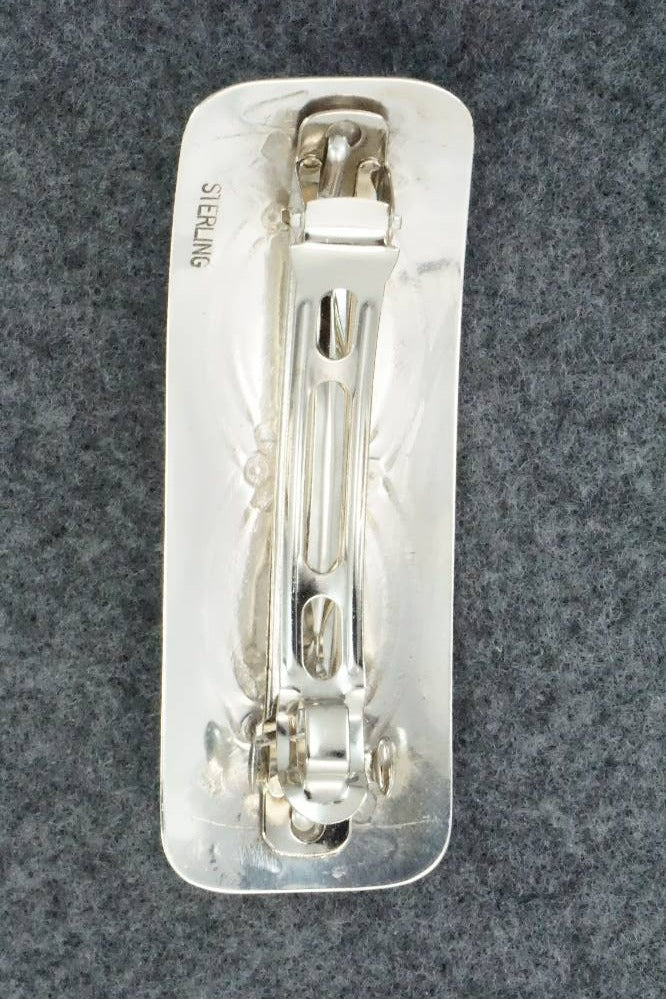 Coral & Sterling Silver Hair Barrette - Jolene Begay