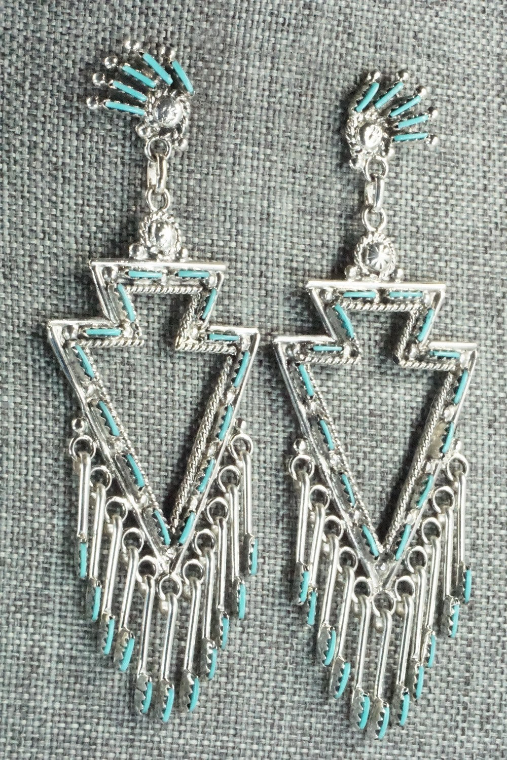 Turquoise & Sterling Silver Earrings - Kevin Leekity