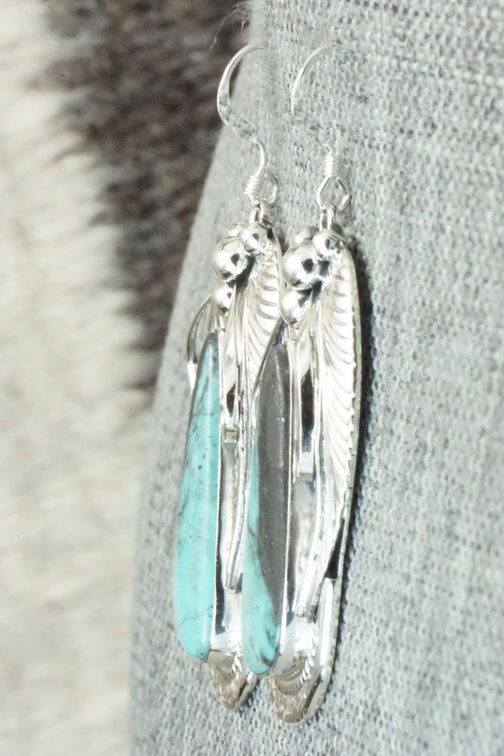 Turquoise & Sterling Silver Earrings - Davey Morgan