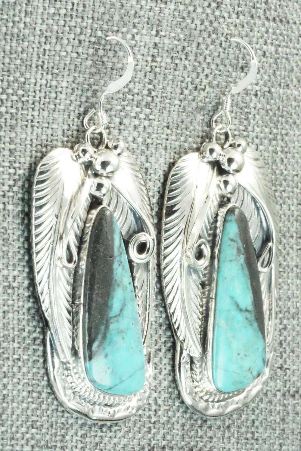 Turquoise & Sterling Silver Earrings - Davey Morgan