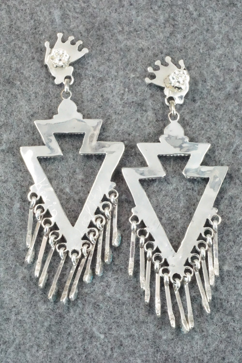 Turquoise & Sterling Silver Earrings - Kevin Leekity