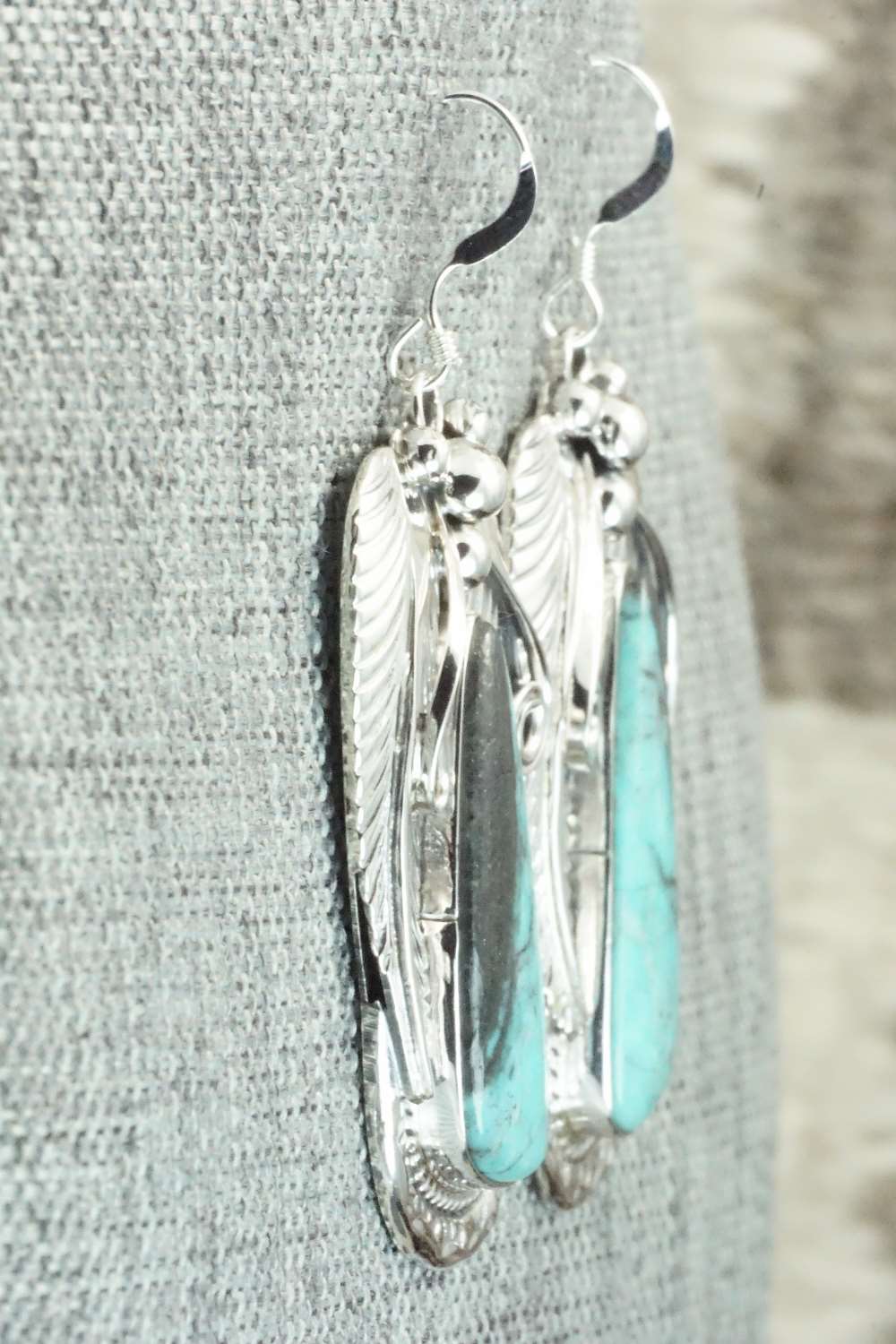Turquoise & Sterling Silver Earrings - Davey Morgan