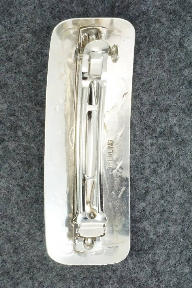 Coral & Sterling Silver Hair Barrette - Jolene Begay