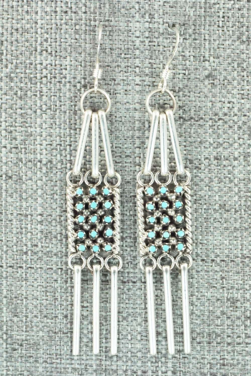 Turquoise & Sterling Silver Earrings - Justin Amesoli