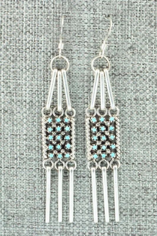 Turquoise & Sterling Silver Earrings - Justin Amesoli