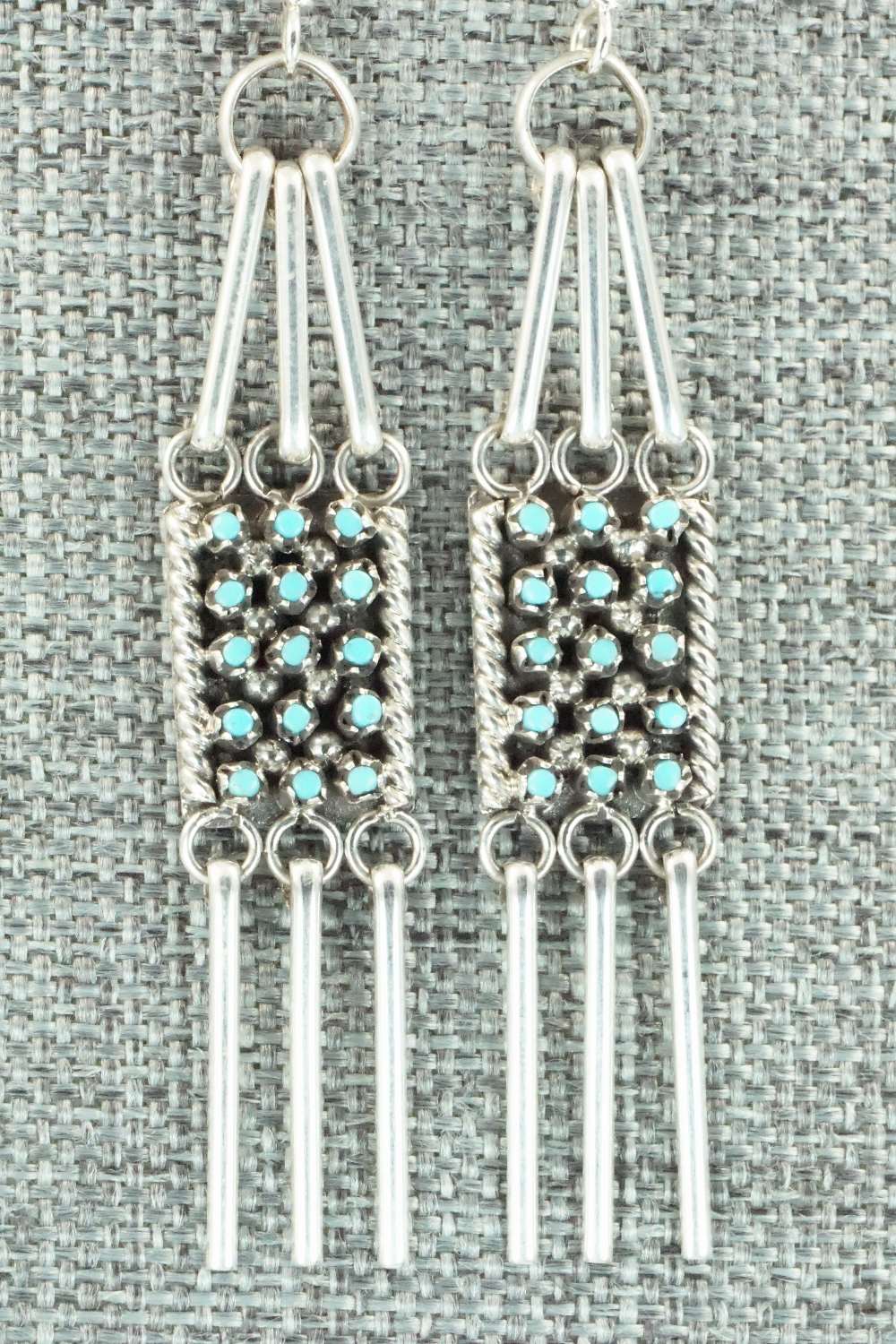 Turquoise & Sterling Silver Earrings - Justin Amesoli