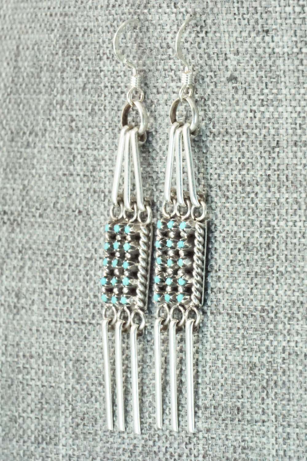 Turquoise & Sterling Silver Earrings - Justin Amesoli