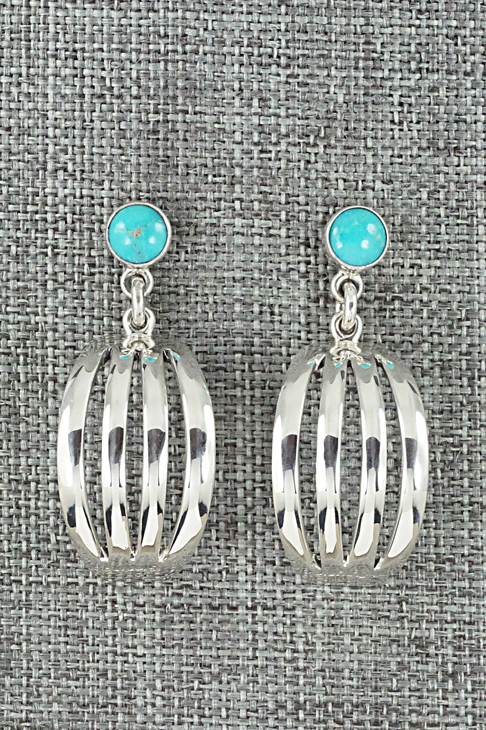 Turquoise & Sterling Silver Earrings - James Bahe