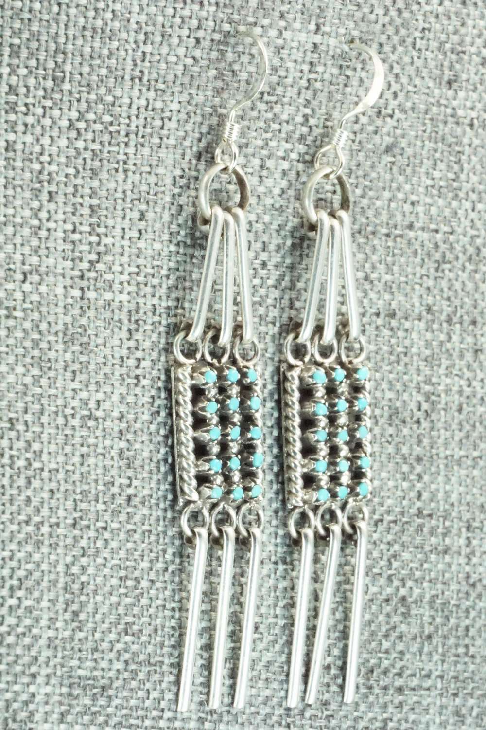 Turquoise & Sterling Silver Earrings - Justin Amesoli