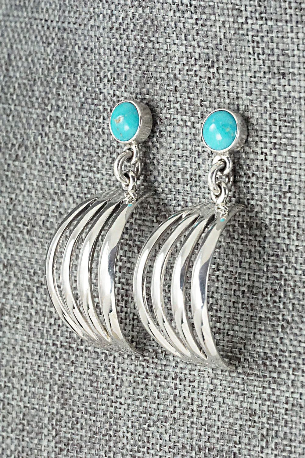 Turquoise & Sterling Silver Earrings - James Bahe
