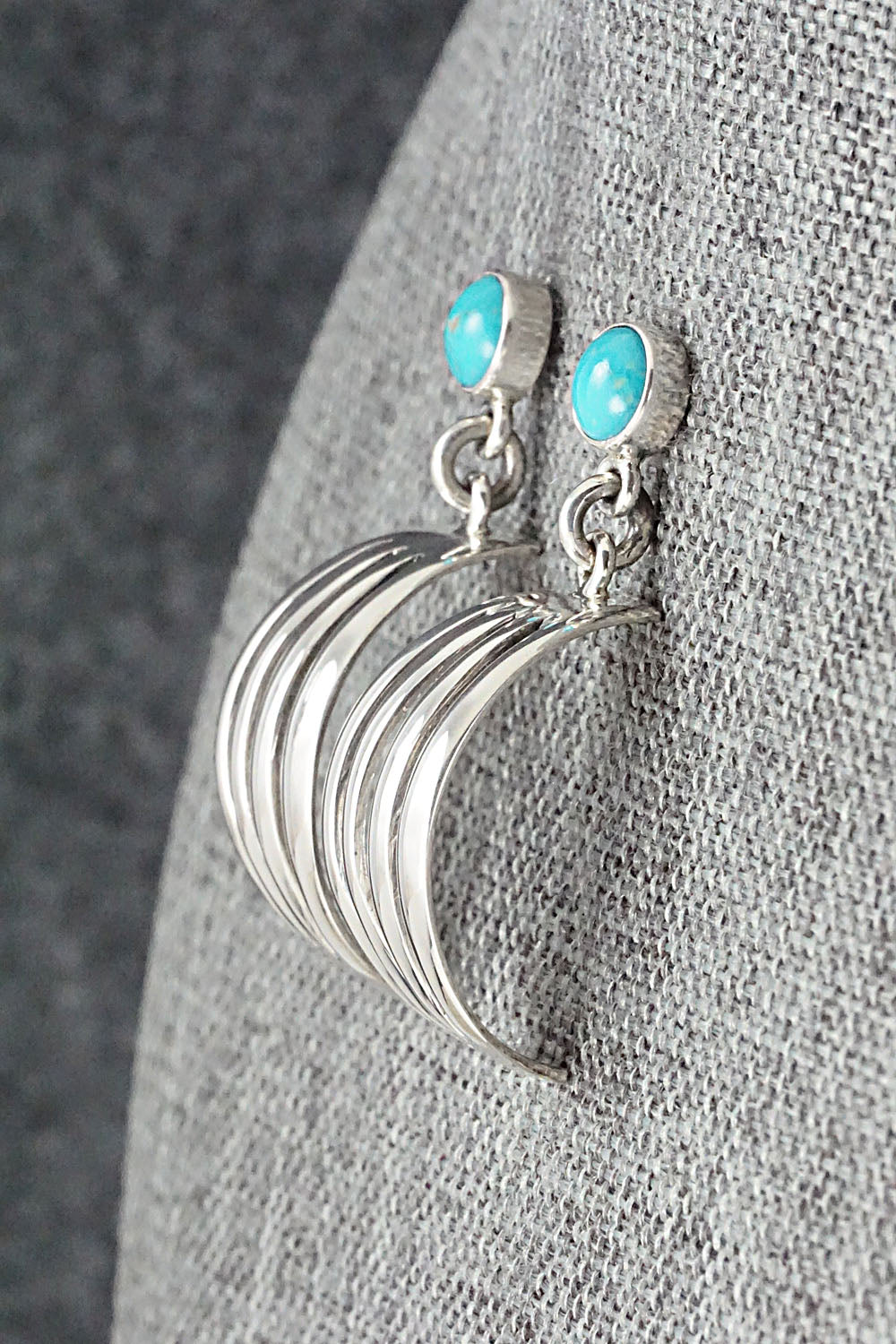 Turquoise & Sterling Silver Earrings - James Bahe
