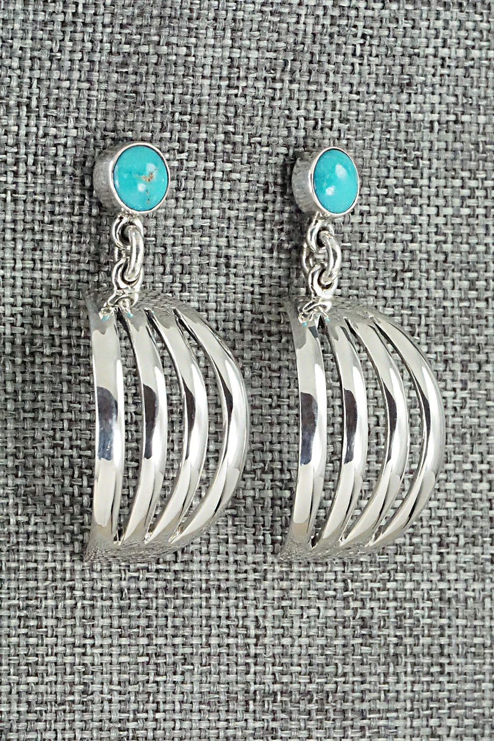 Turquoise & Sterling Silver Earrings - James Bahe