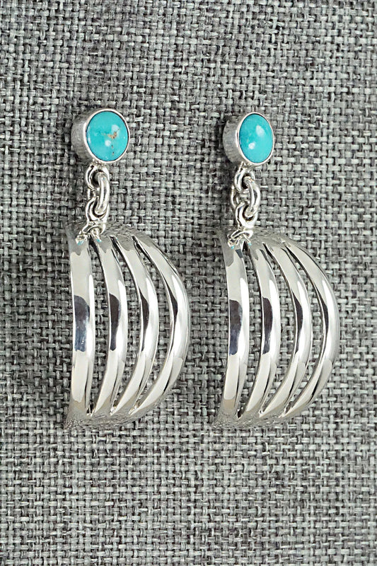 Turquoise & Sterling Silver Earrings - James Bahe
