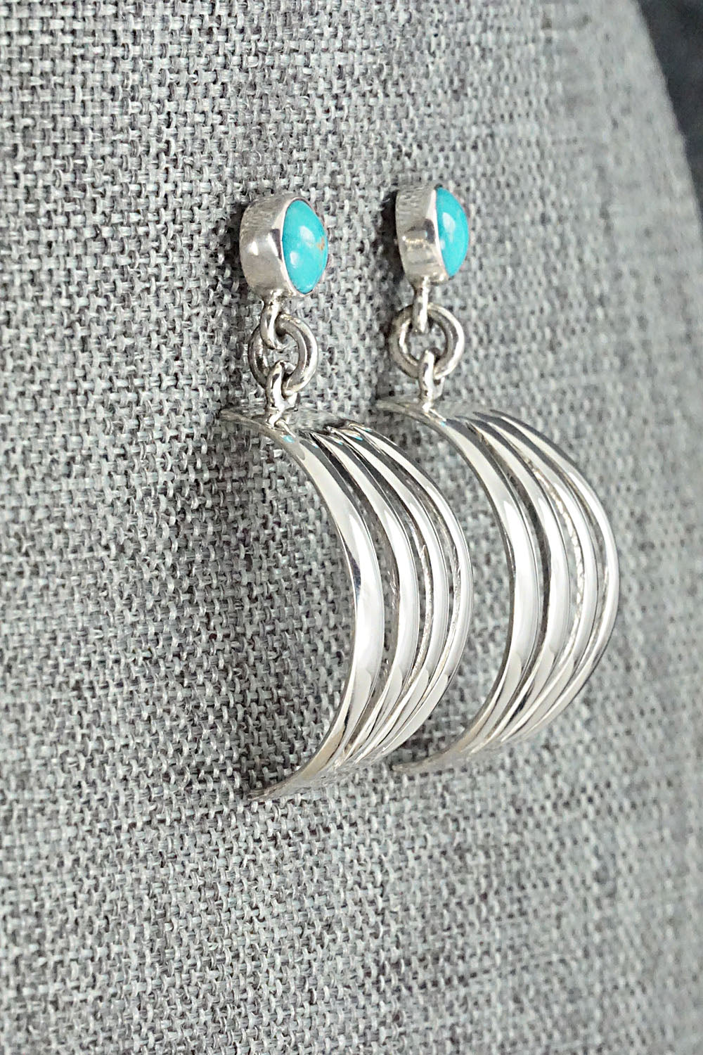 Turquoise & Sterling Silver Earrings - James Bahe