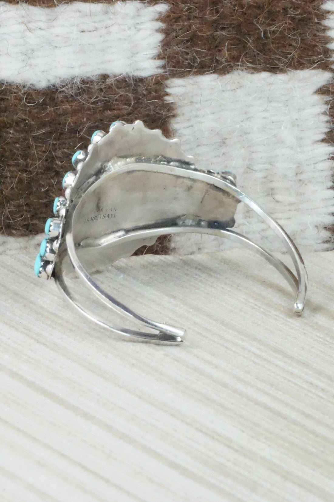Turquoise & Sterling Silver Bracelet - Vangie Tsabetsaye