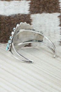 Turquoise & Sterling Silver Bracelet - Vangie Tsabetsaye