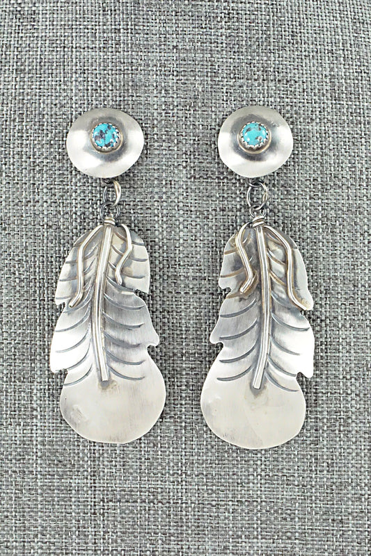 Turquoise & Sterling Silver Earrings - Gabrielle Yazzie