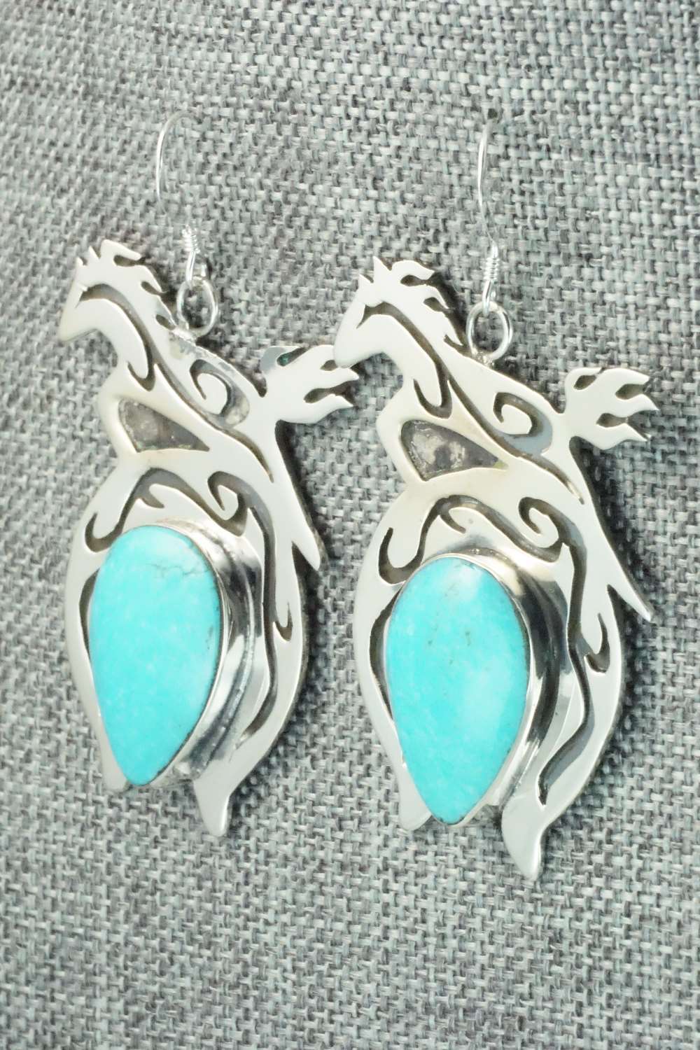 Turquoise & Sterling Silver Earrings - Robert Vandever