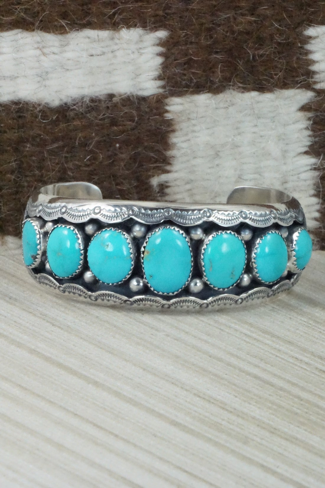 Turquoise & Sterling Silver Bracelet - Wilbert Muskett Sr.