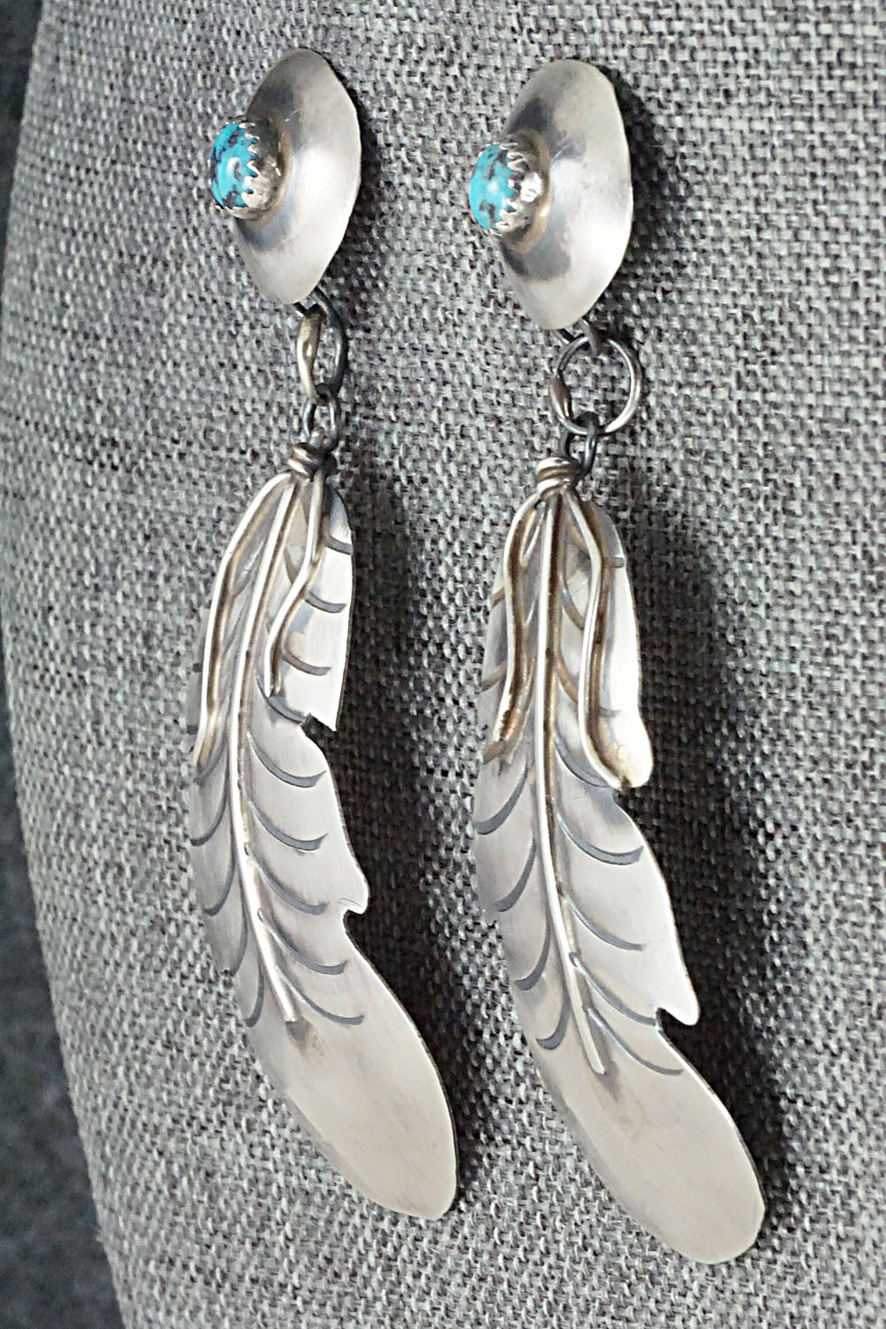 Turquoise & Sterling Silver Earrings - Gabrielle Yazzie