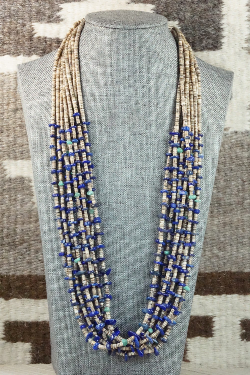 Lapis & Shell Necklace - Ramona Bird