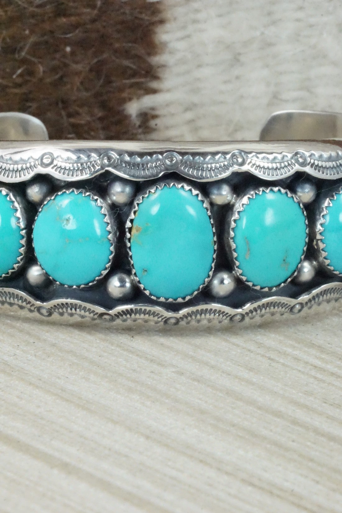 Turquoise & Sterling Silver Bracelet - Wilbert Muskett Sr.