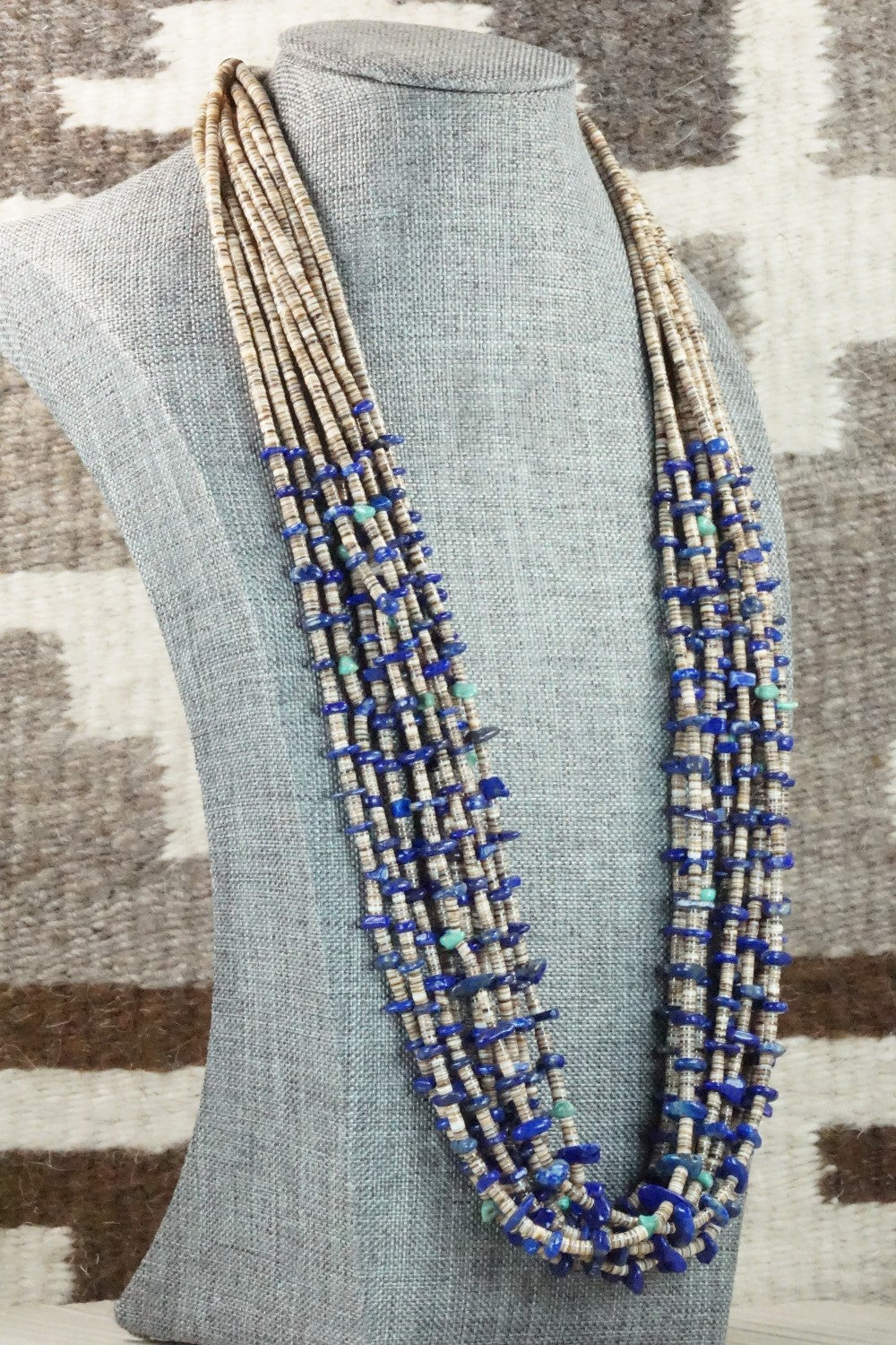 Lapis & Shell Necklace - Ramona Bird