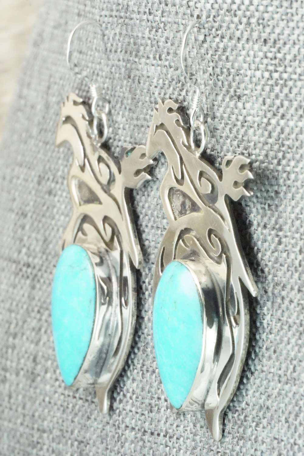 Turquoise & Sterling Silver Earrings - Robert Vandever