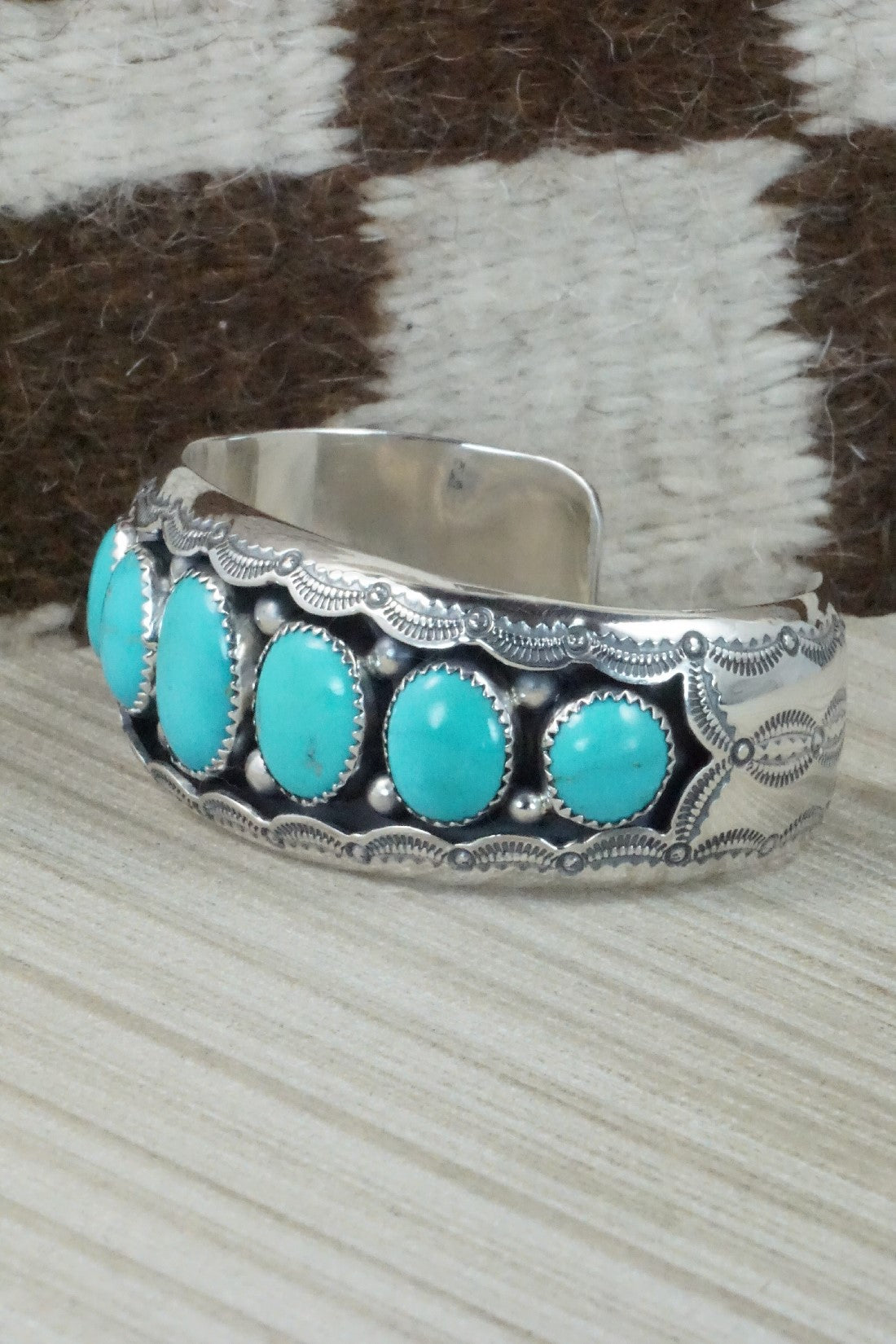 Turquoise & Sterling Silver Bracelet - Wilbert Muskett Sr.