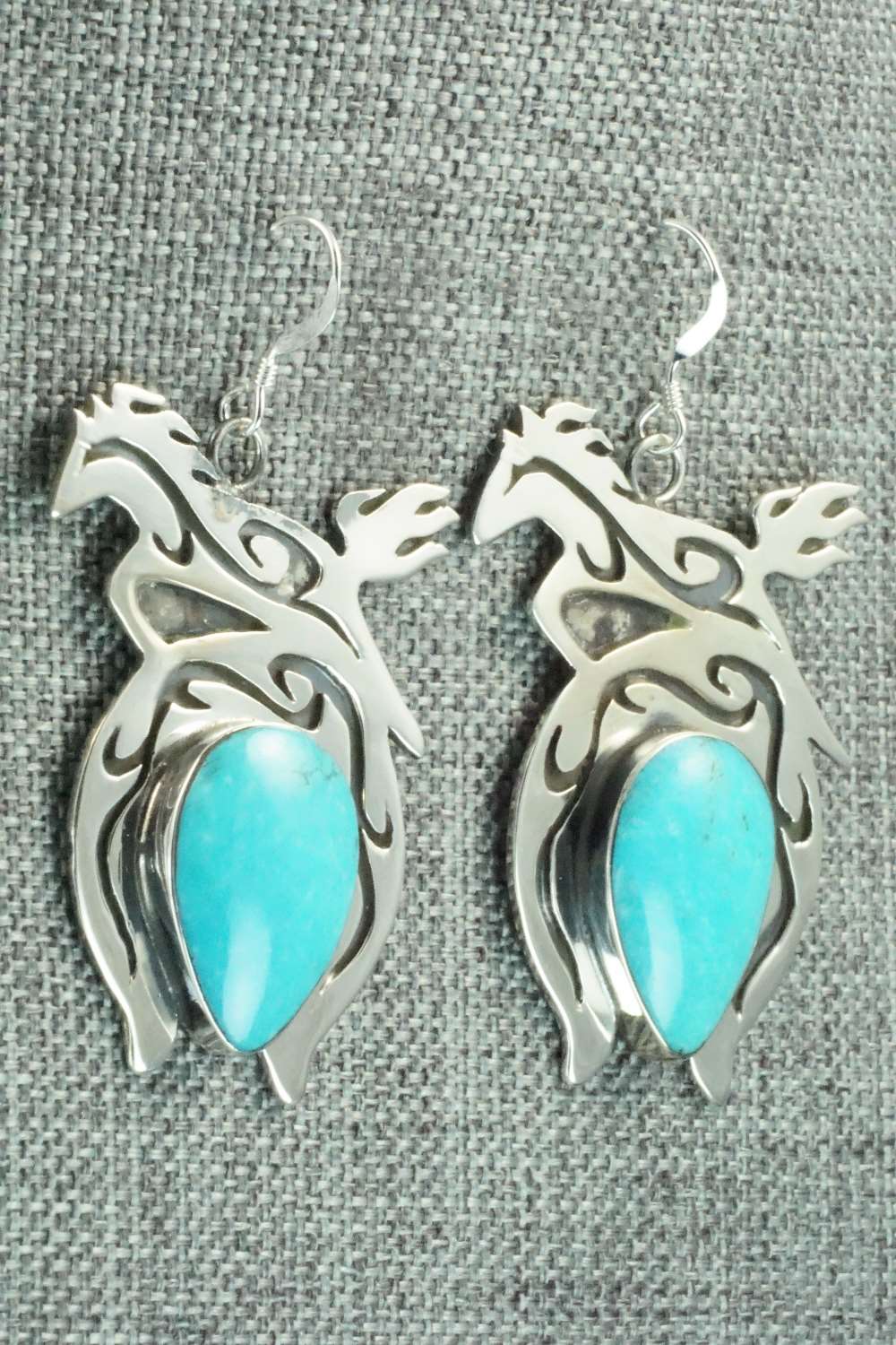 Turquoise & Sterling Silver Earrings - Robert Vandever