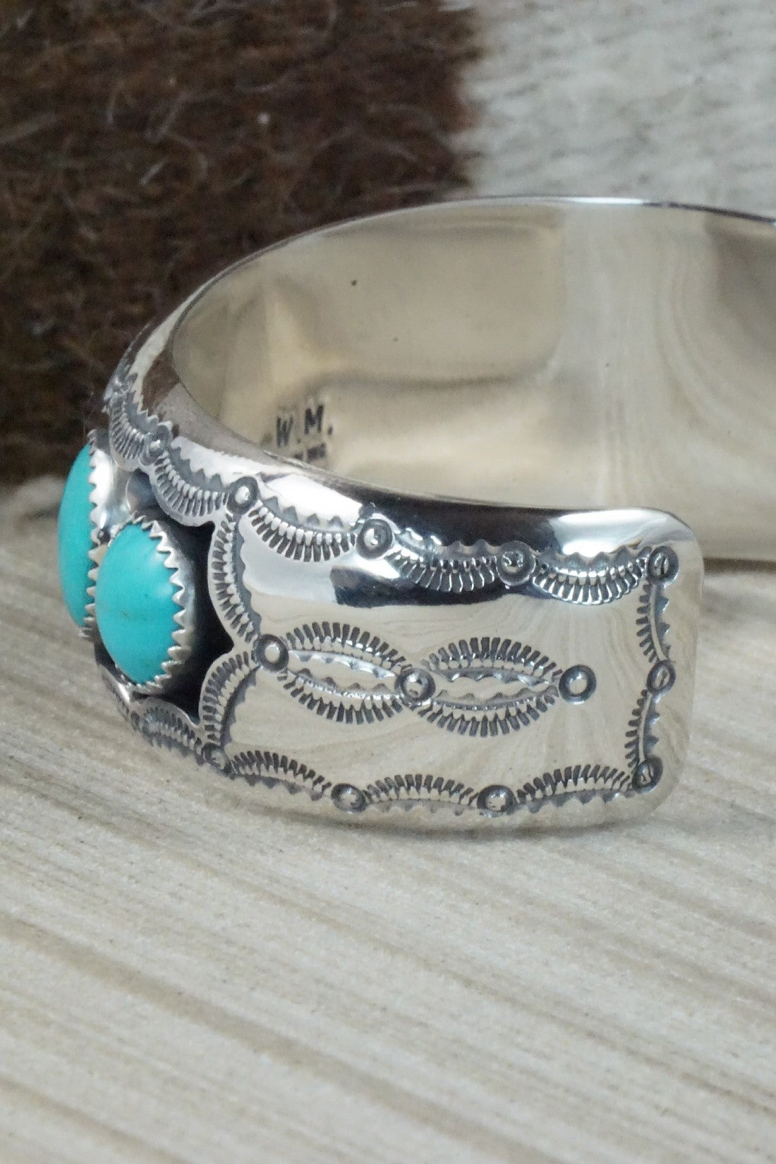 Turquoise & Sterling Silver Bracelet - Wilbert Muskett Sr.